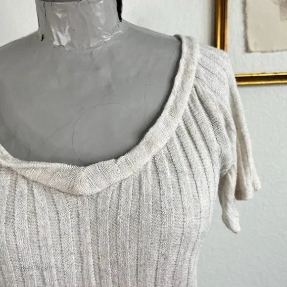 Reformation Portland Dress Ribbed Off the Shoulder