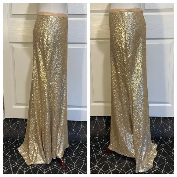 Revelry gold sequin maxi skirt