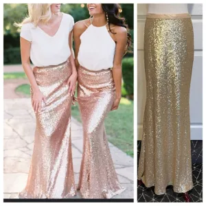 Revelry gold sequin maxi skirt