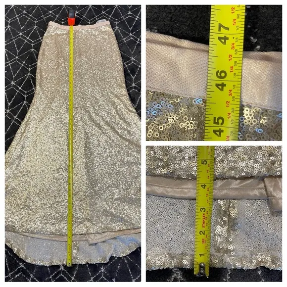 Revelry gold sequin maxi skirt