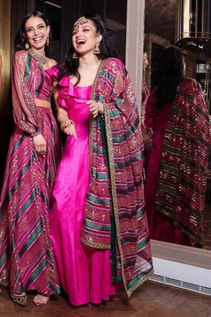 REYA Striped Sequin Dupatta