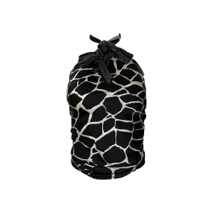 Roberto Cavalli Black Print Silk Halter Top