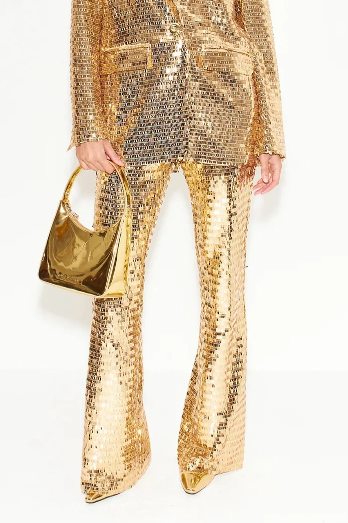 Robo Sequin Pant in Star Gold