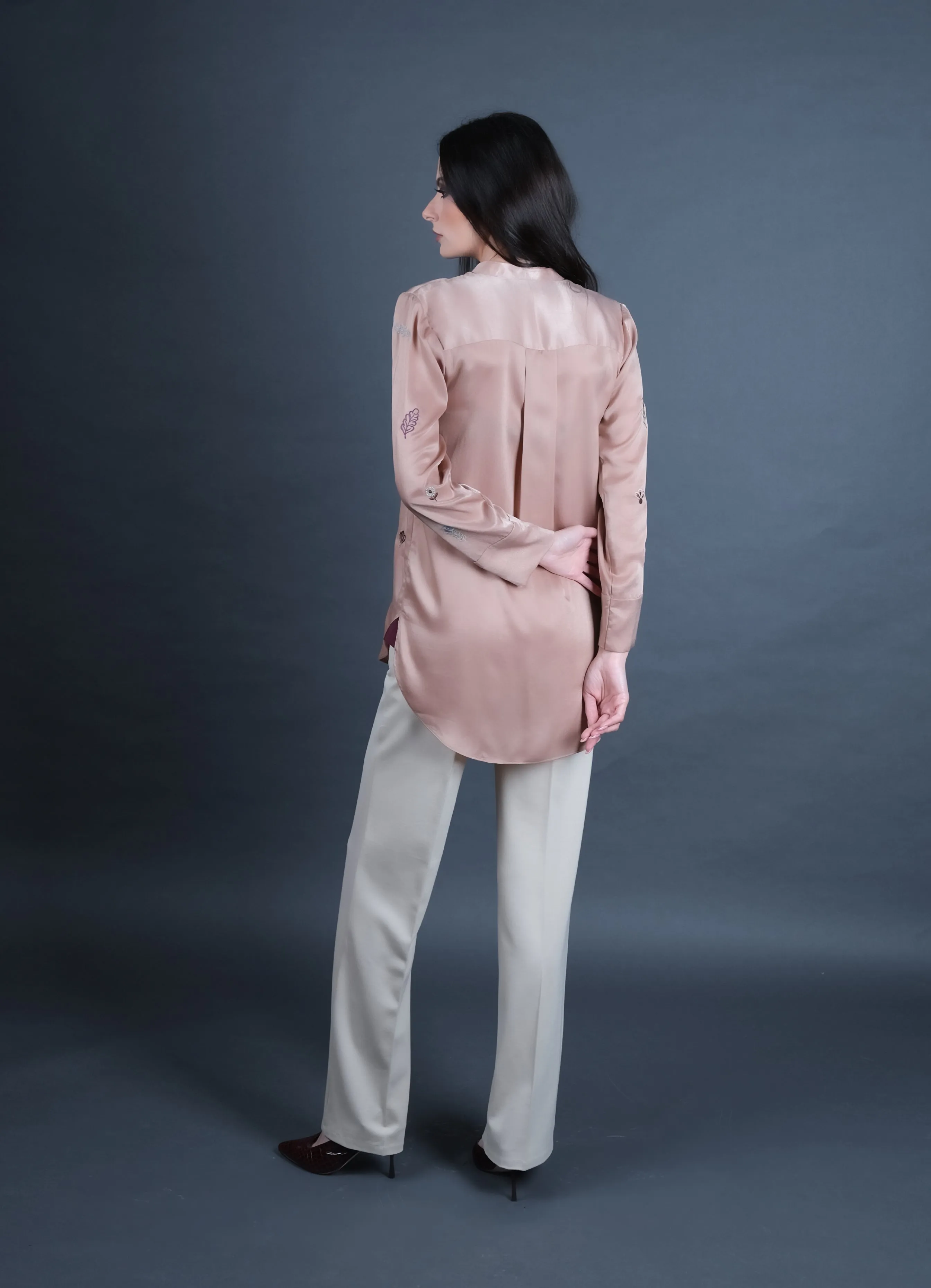 Rose Gold Embroidered Tunic