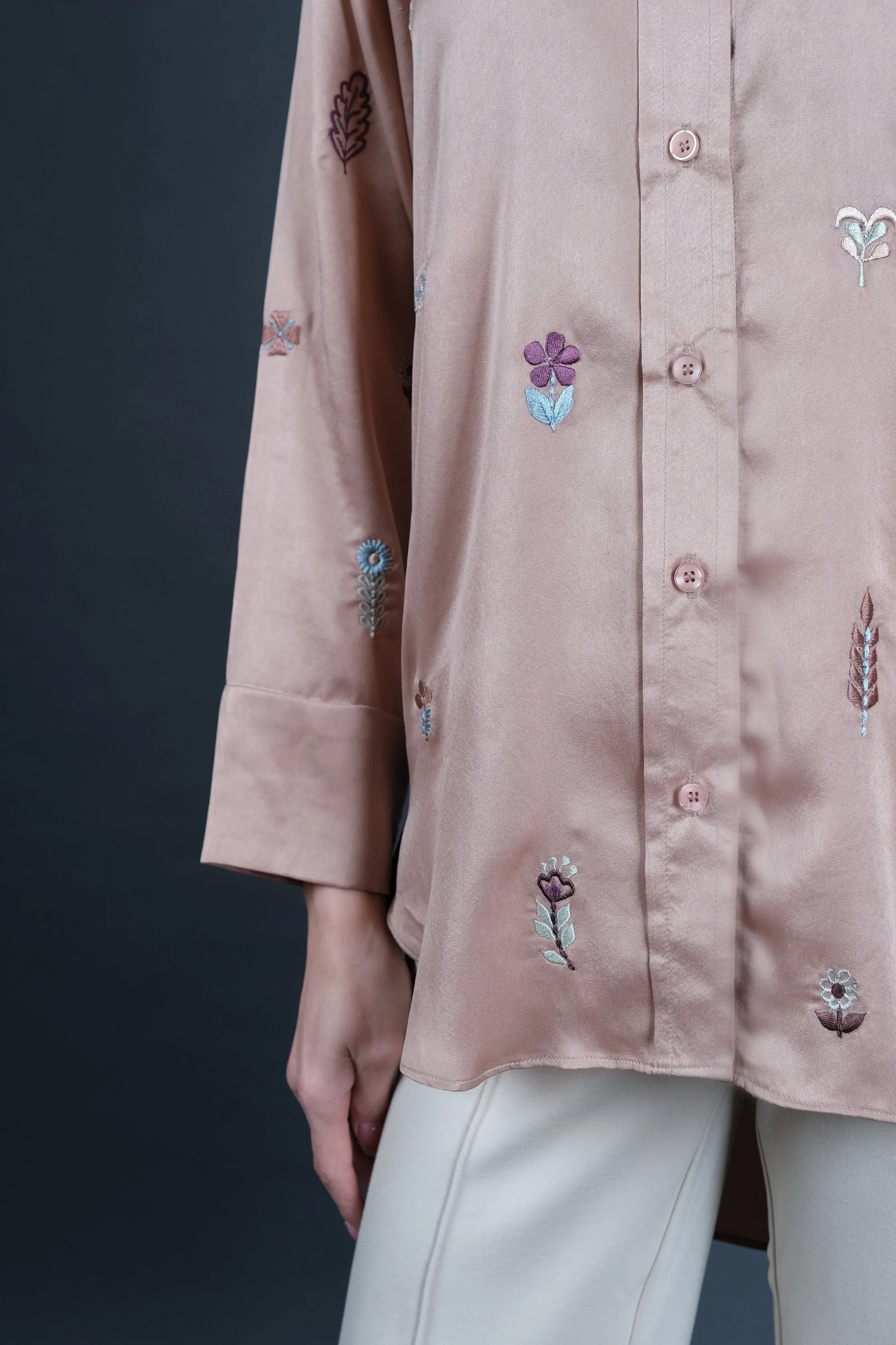 Rose Gold Embroidered Tunic