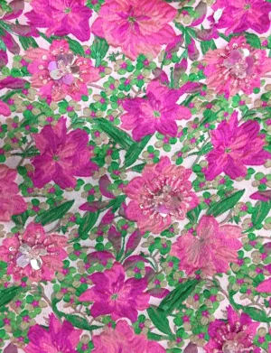 SALONI Pink Floral Lehenga Skirt