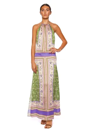 Samantha Halter Satin Maxi Dress