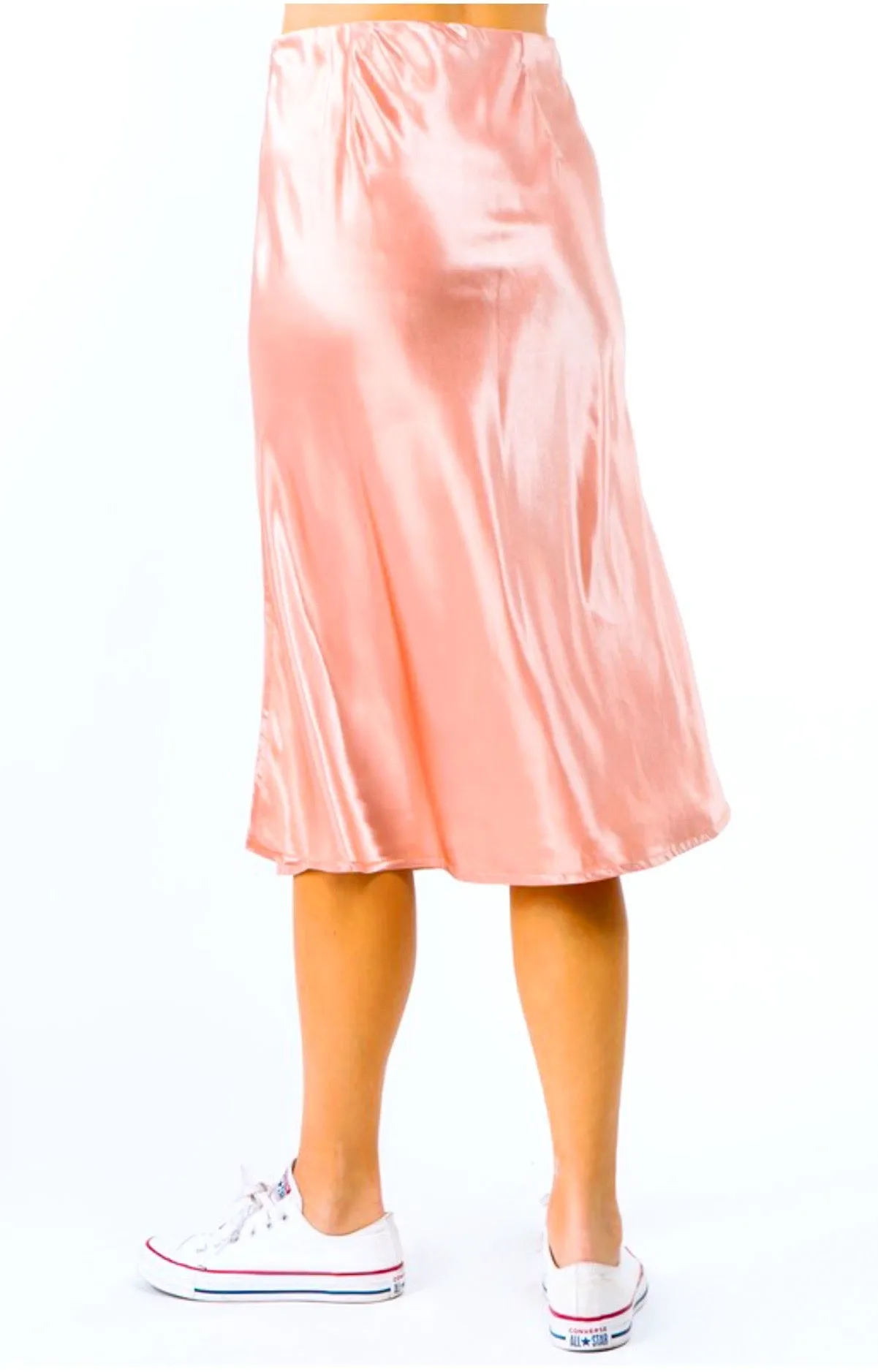 Sasha Satin Midi Skirt