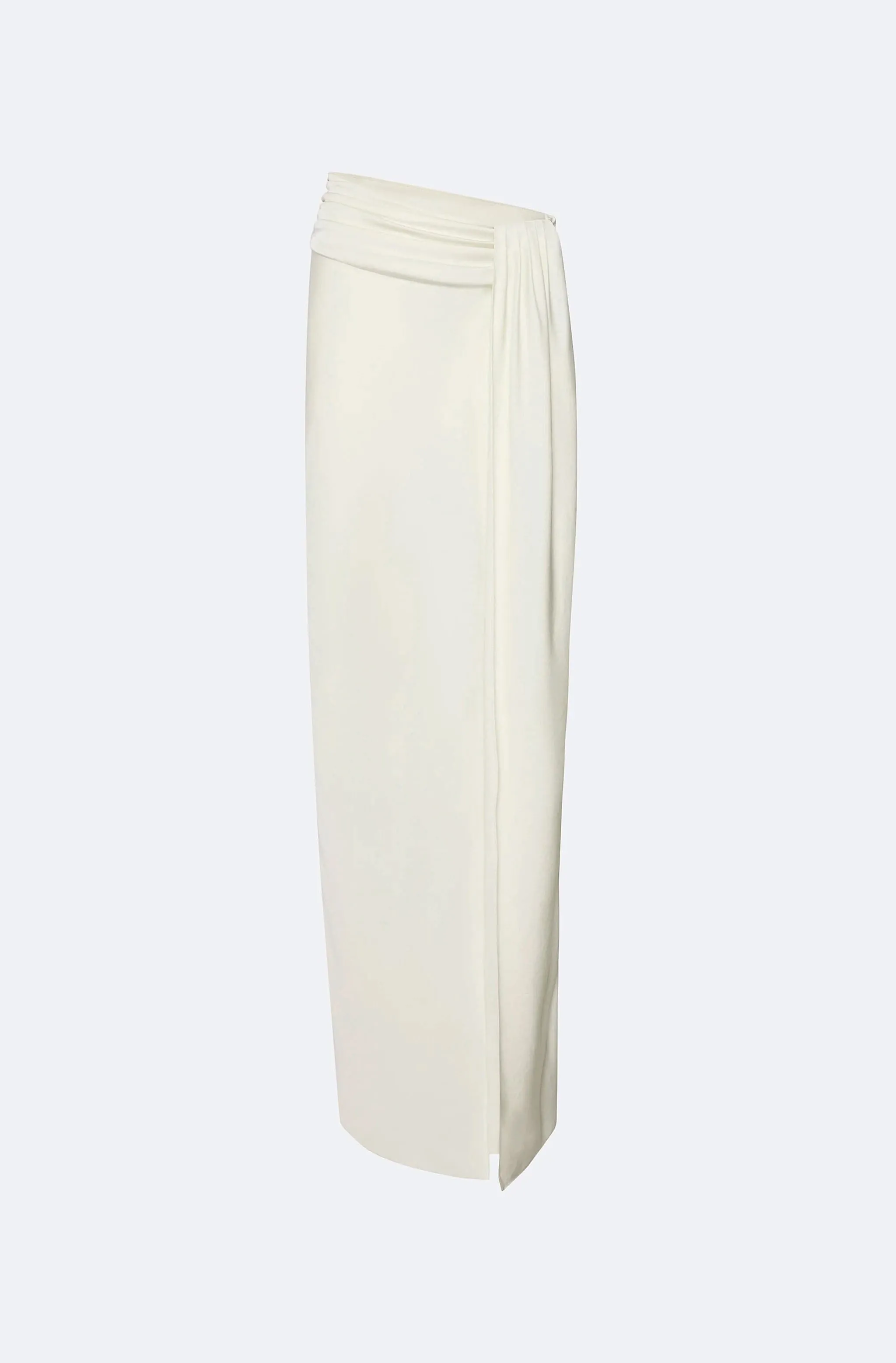 Satin Asymmetric Maxi Skirt