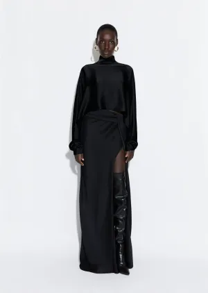 Satin Asymmetric Skirt