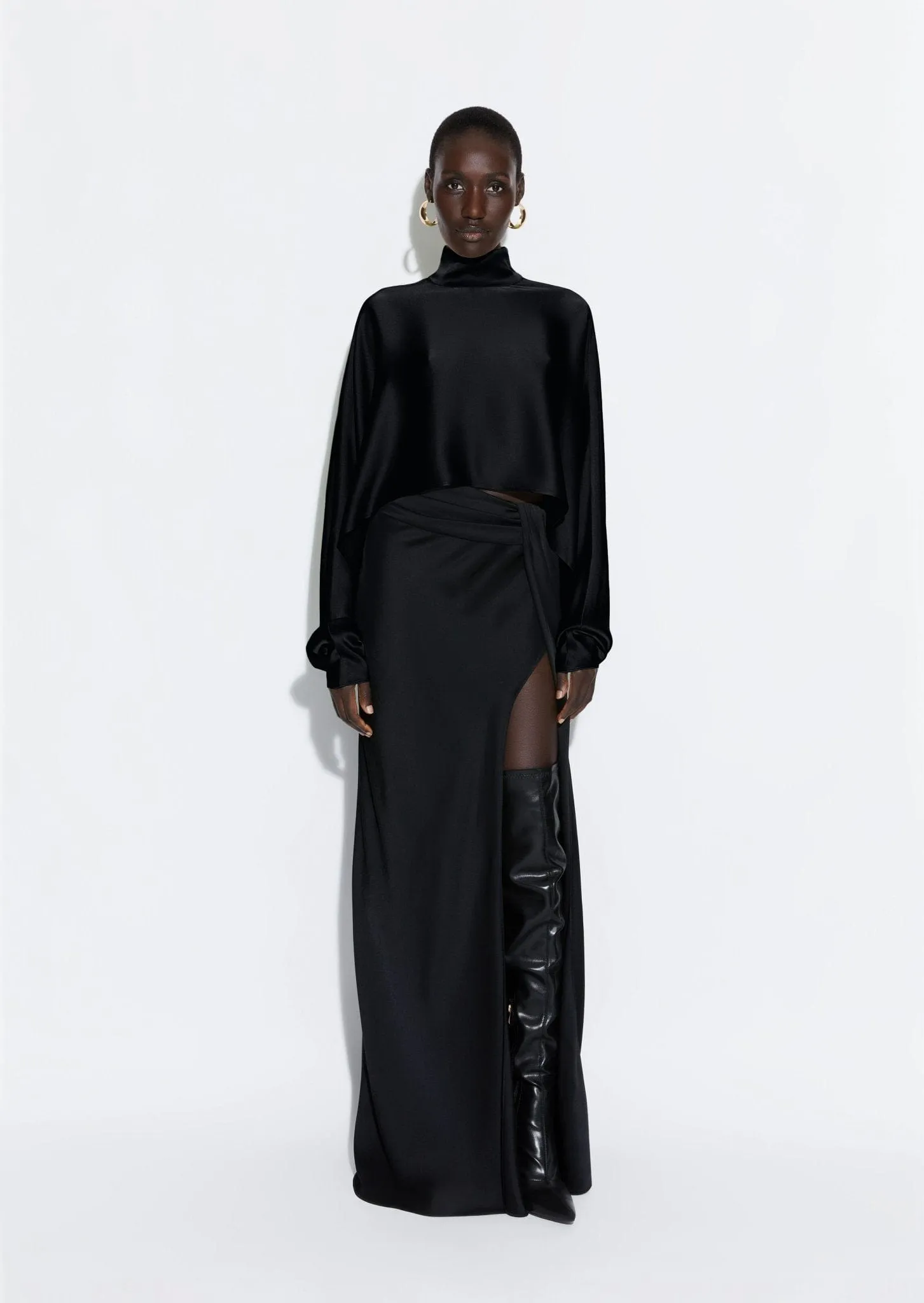Satin Asymmetric Skirt
