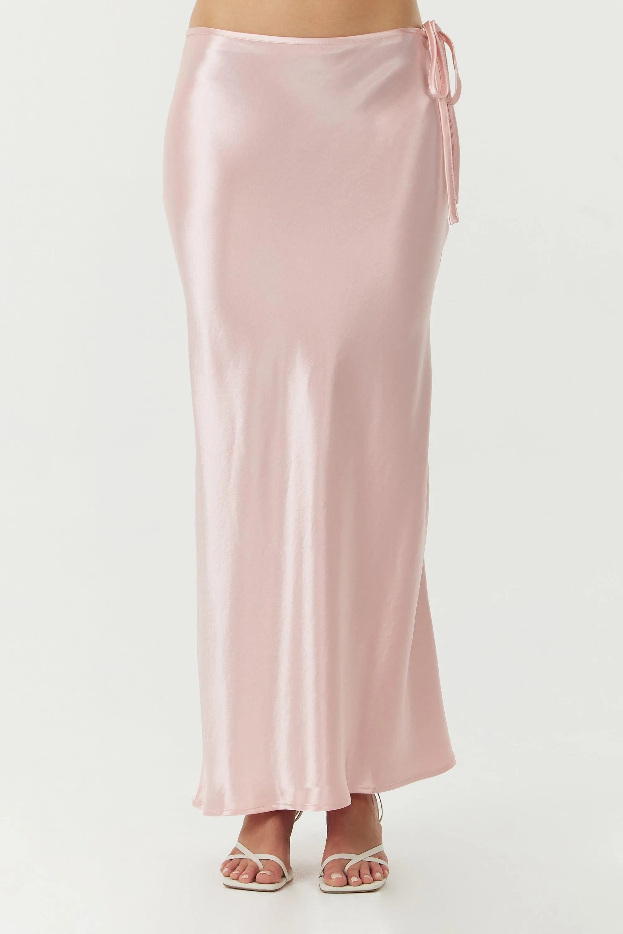 SATIN BIAS TIE SIDE SKIRT | FAIRY FLOSS