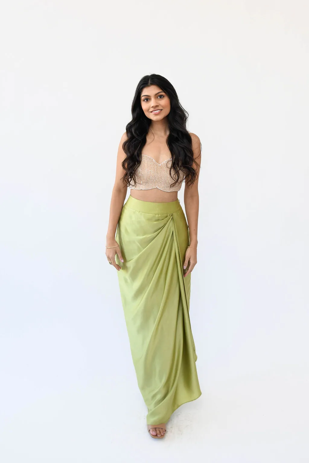 Satin Drape Skirt