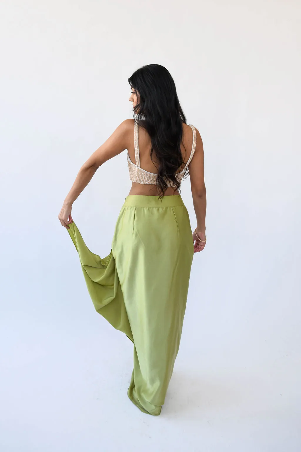 Satin Drape Skirt