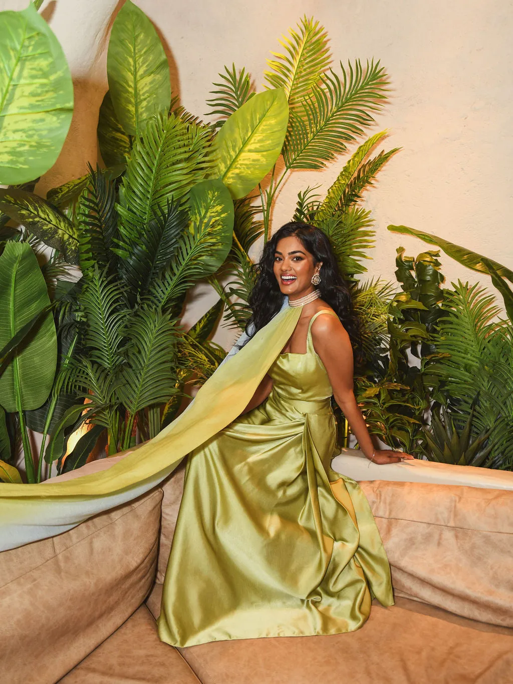 Satin Drape Skirt