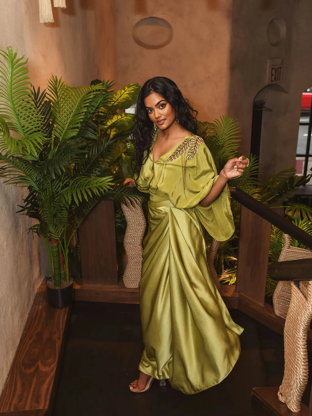 Satin Drape Skirt