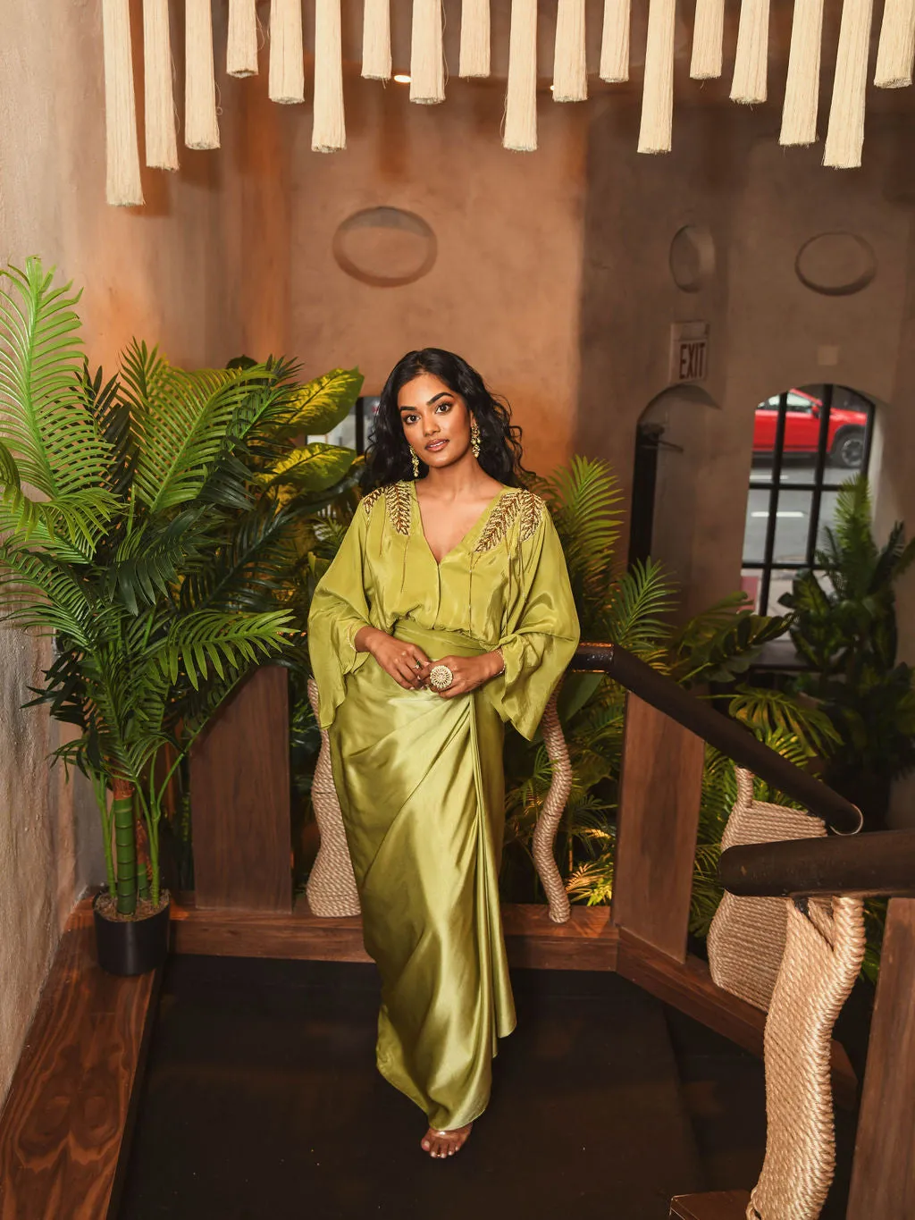 Satin Drape Skirt