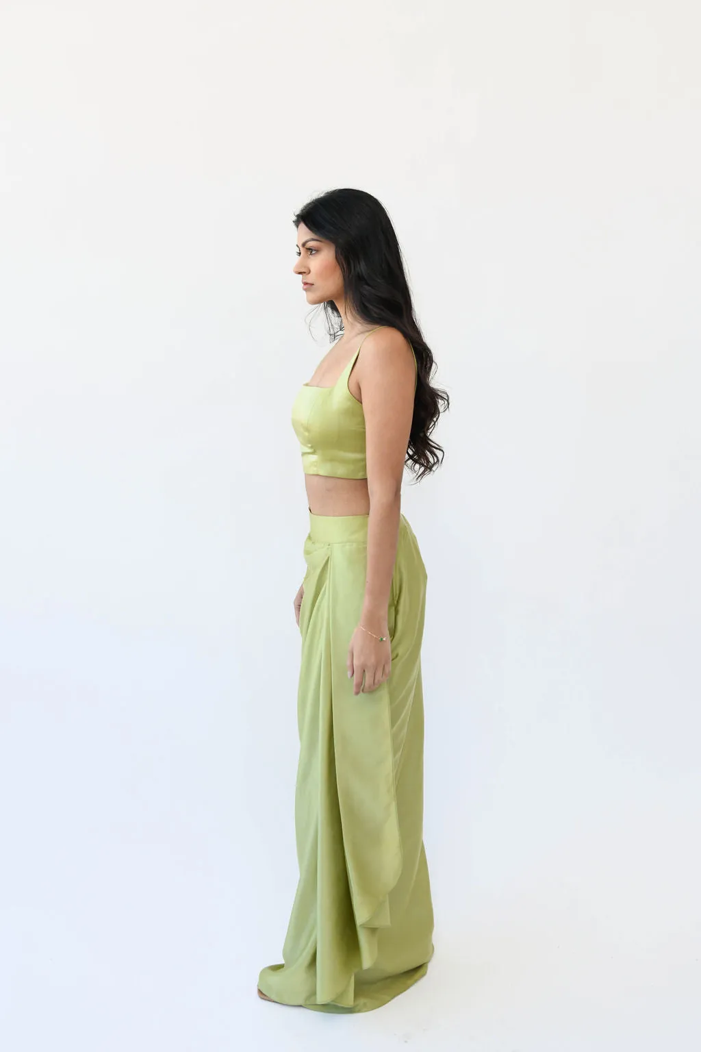 Satin Drape Skirt