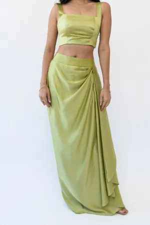 Satin Drape Skirt