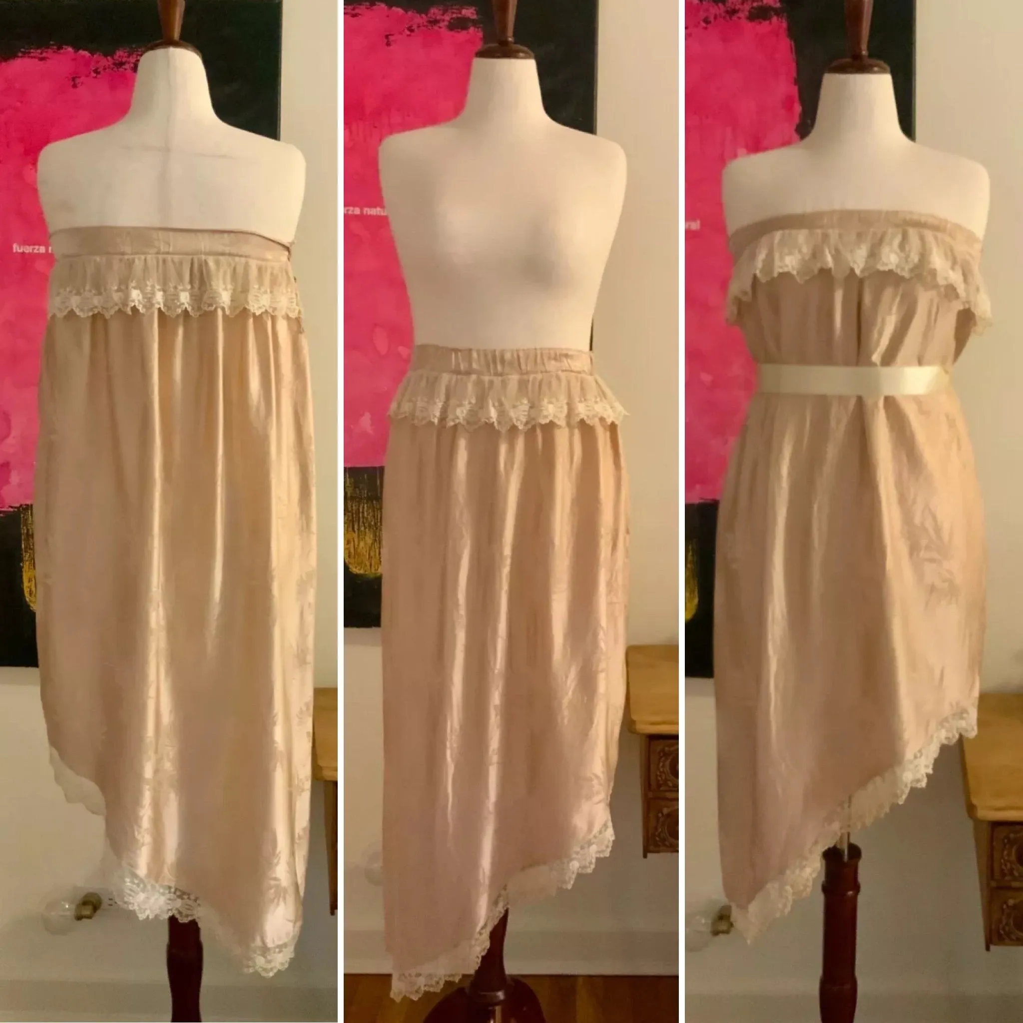 Satin Lace Skirt - 20s - 20W
