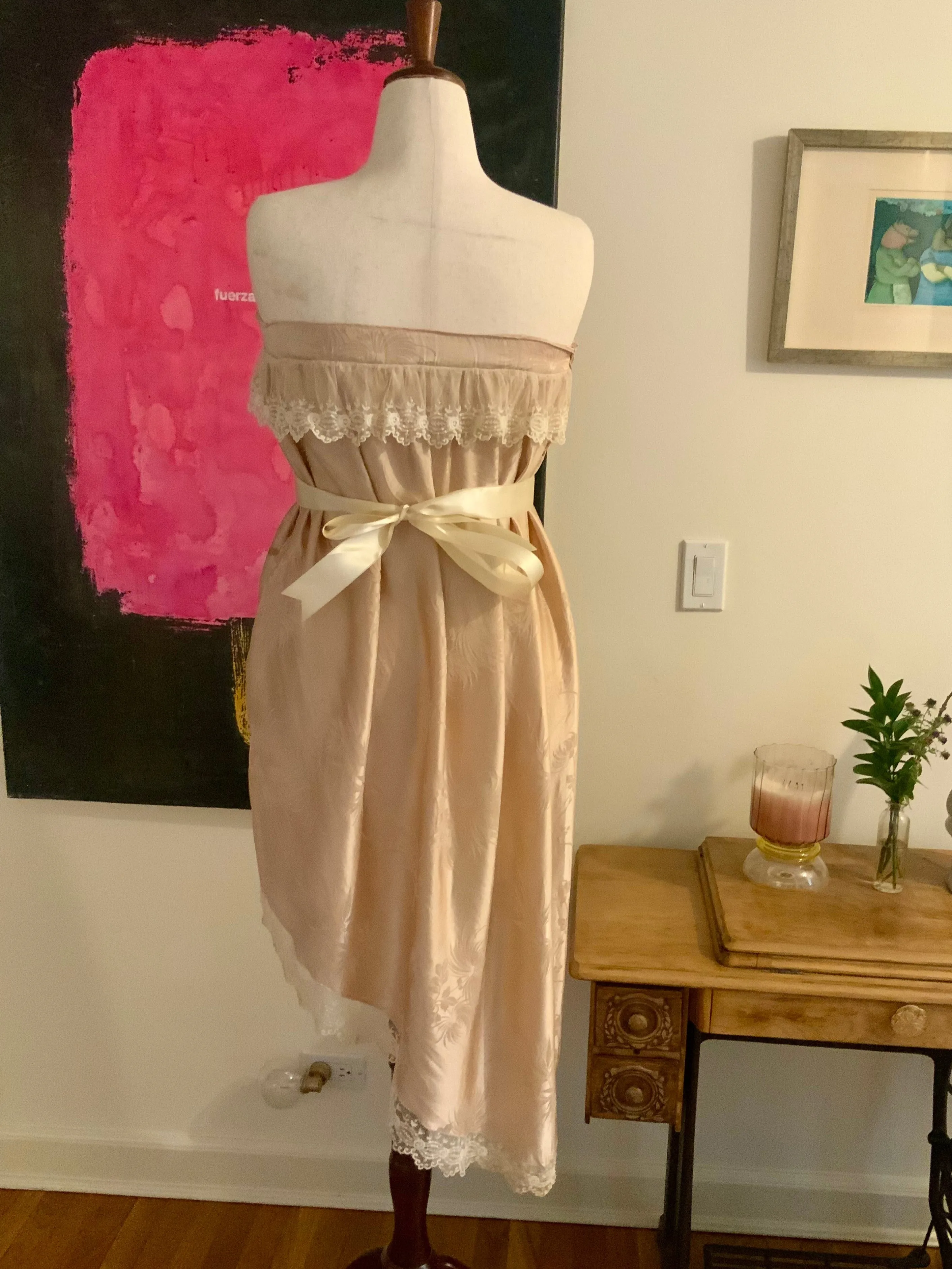 Satin Lace Skirt - 20s - 20W