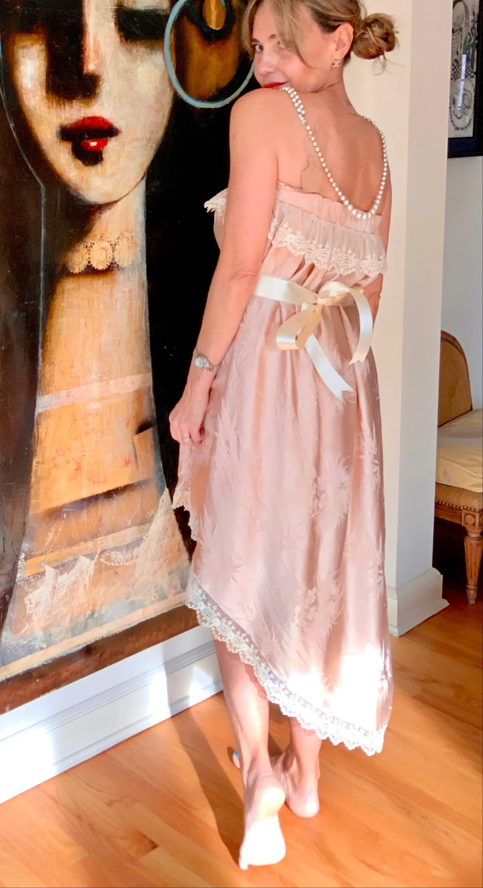 Satin Lace Skirt - 20s - 20W