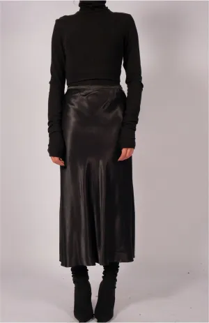 Satin Midi  Skirt