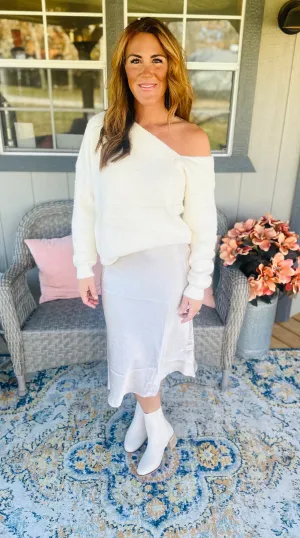 Satin Midi Skirt