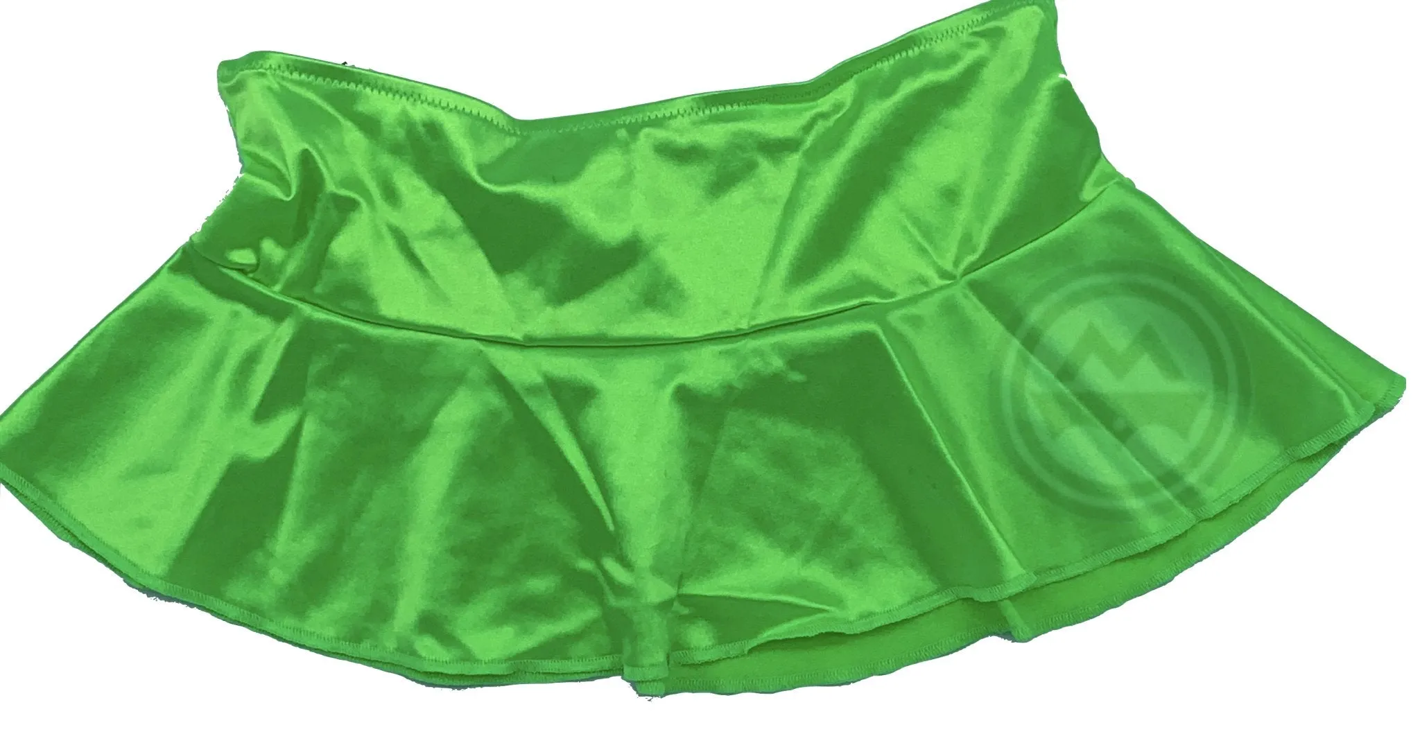 Satin Mini Skirt - Green