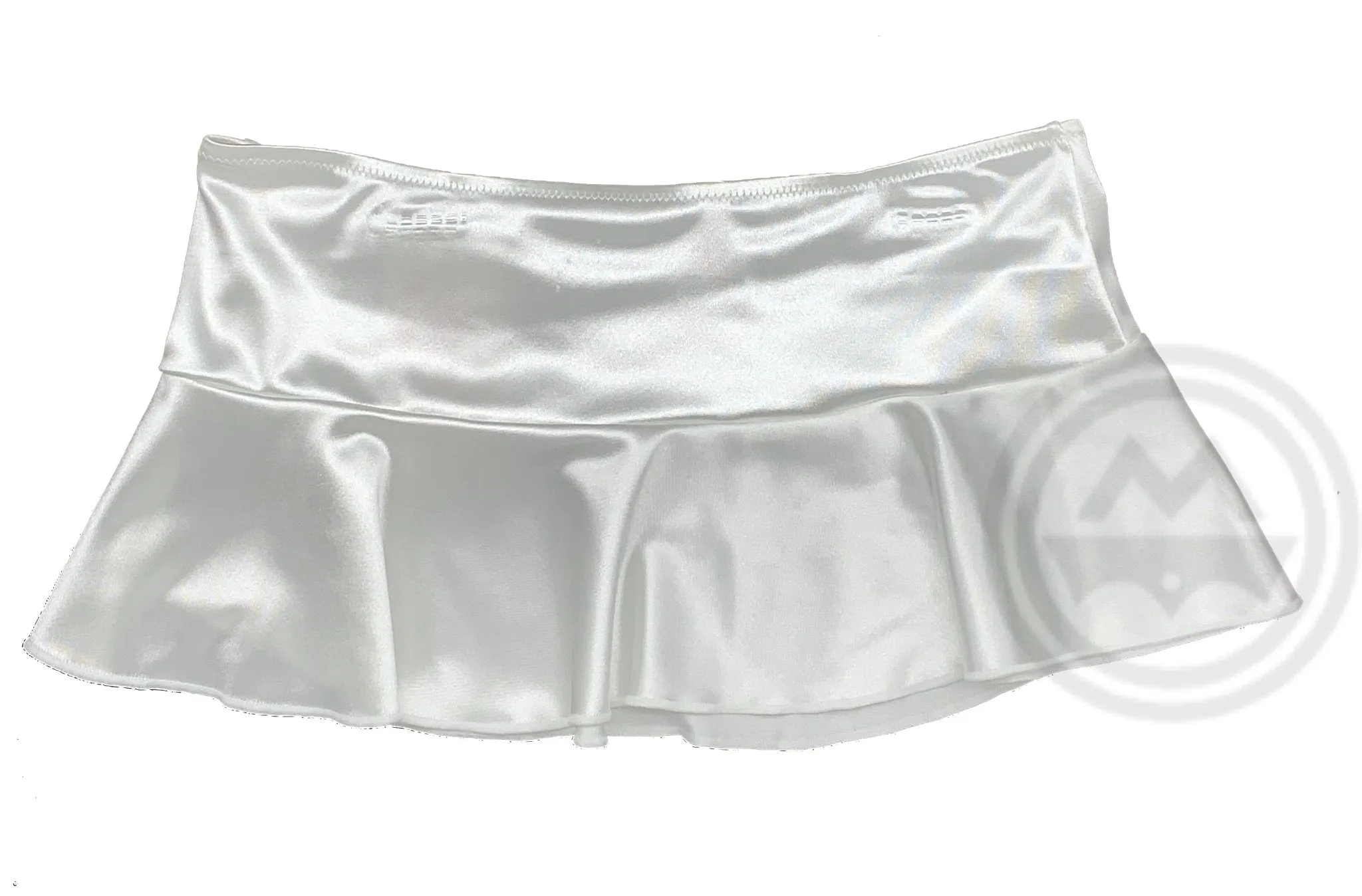 Satin Mini Skirt - White