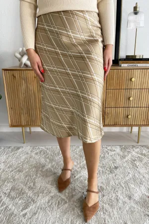 Satin Print Skirt