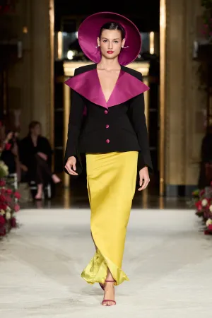 Satin Side Slit Skirt