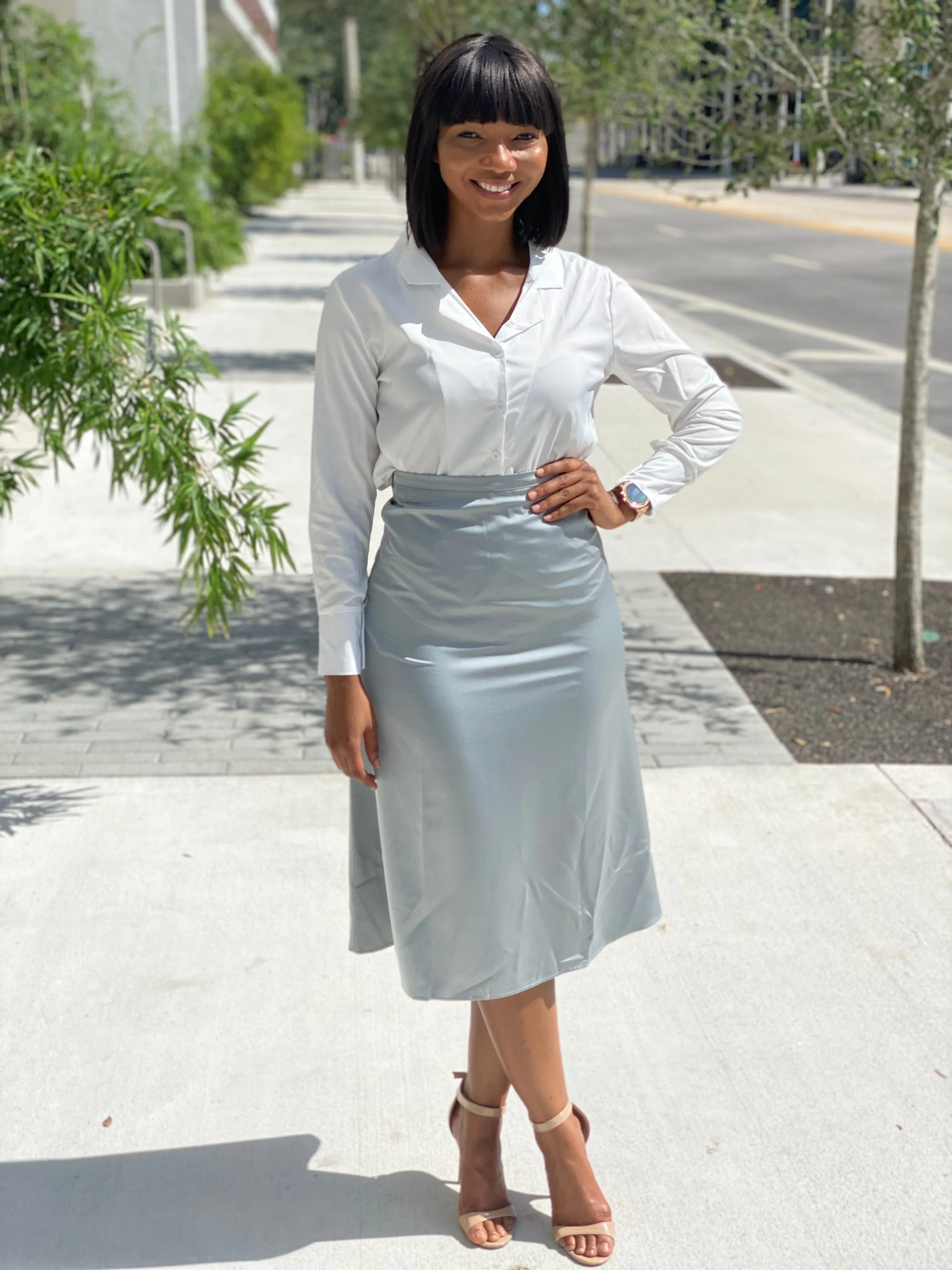 Satin skirt 1