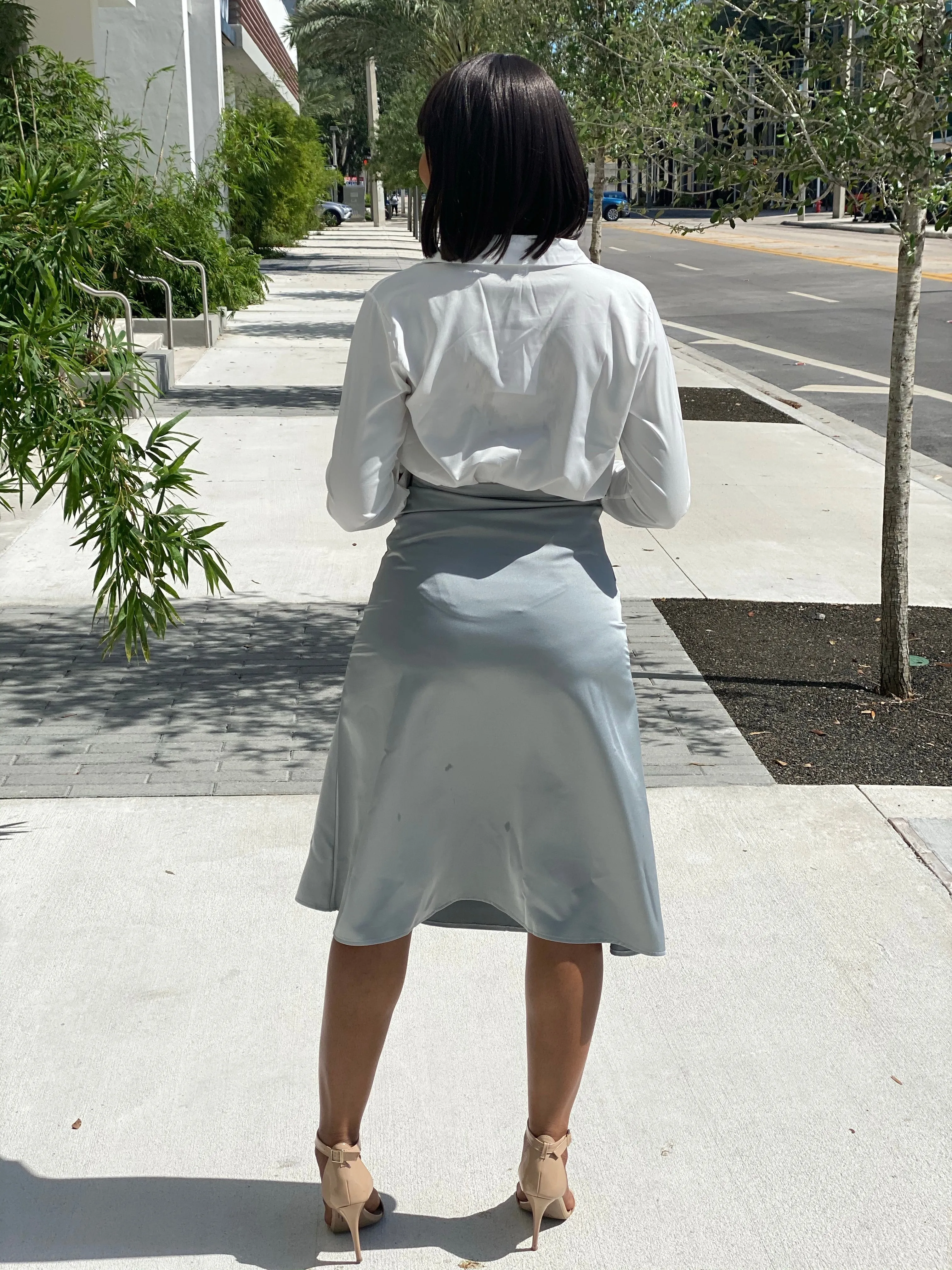 Satin skirt 1