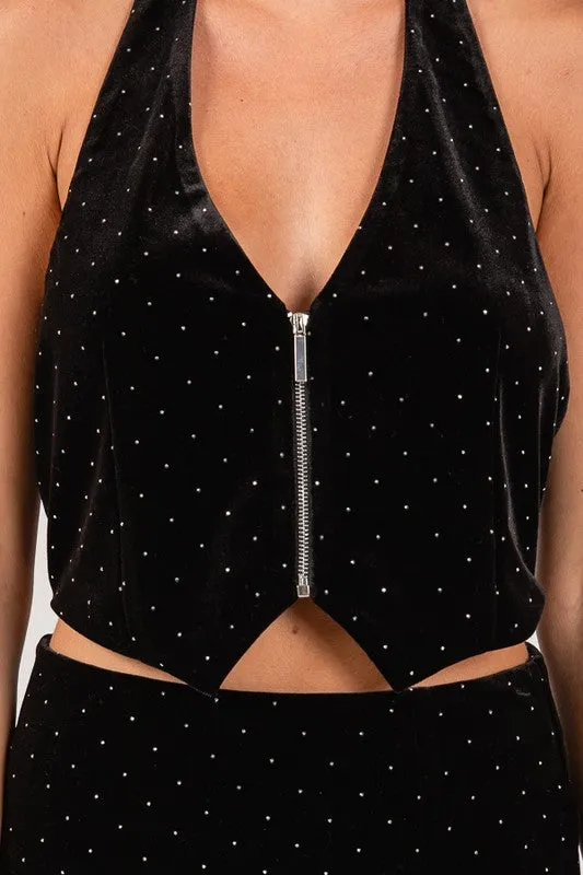 SAVINA VELVET VEST