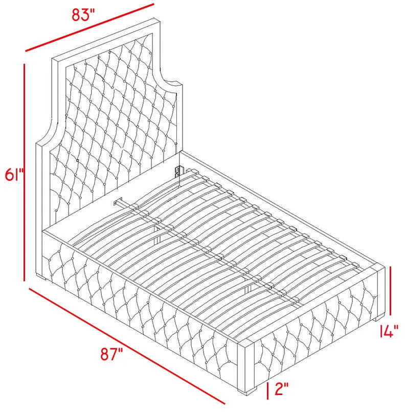 Sedona Black Velvet King Bed