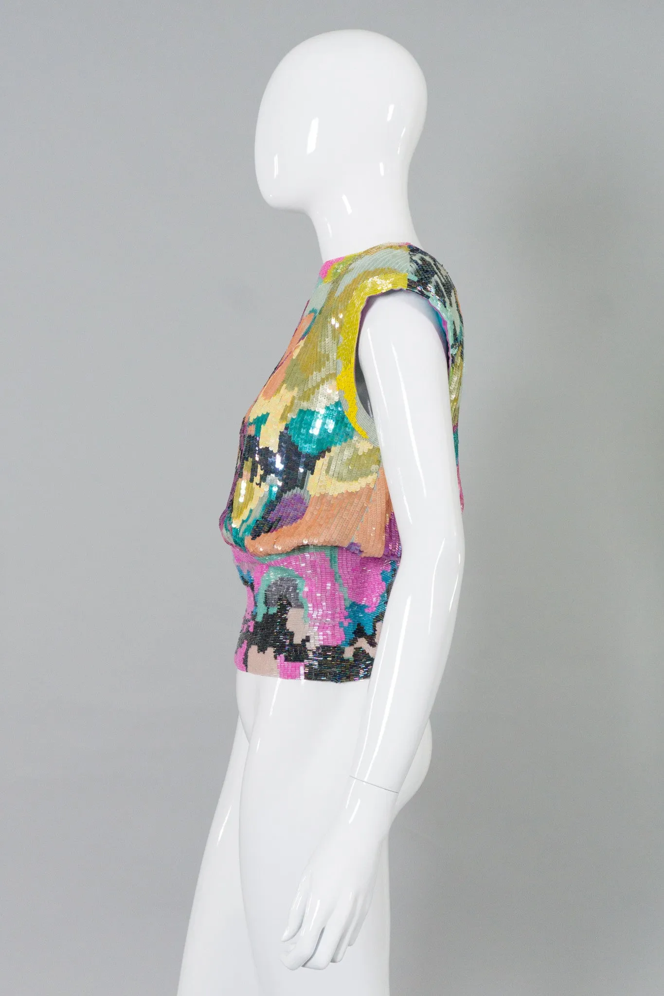 Sequin Blouson Top