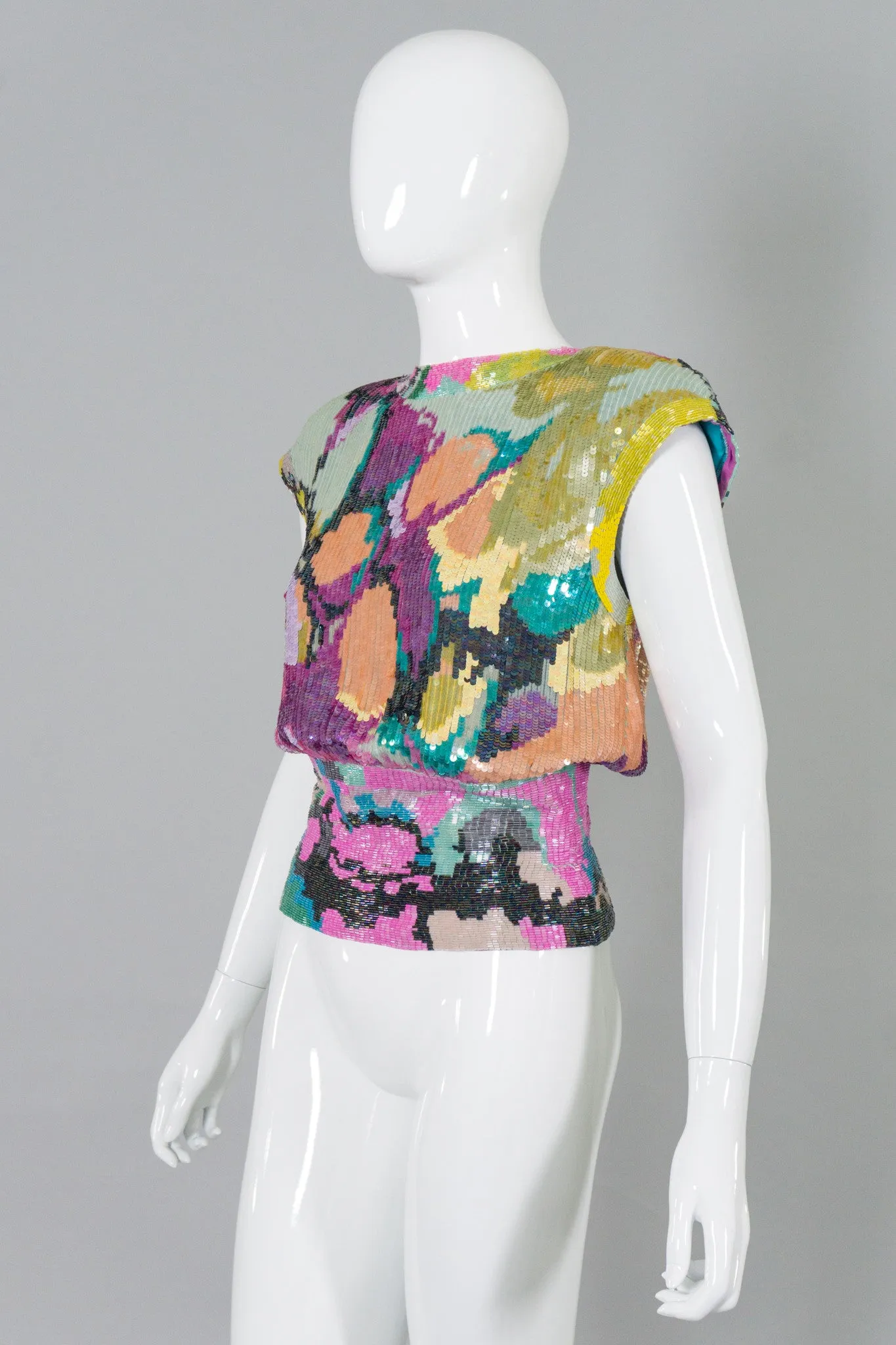 Sequin Blouson Top