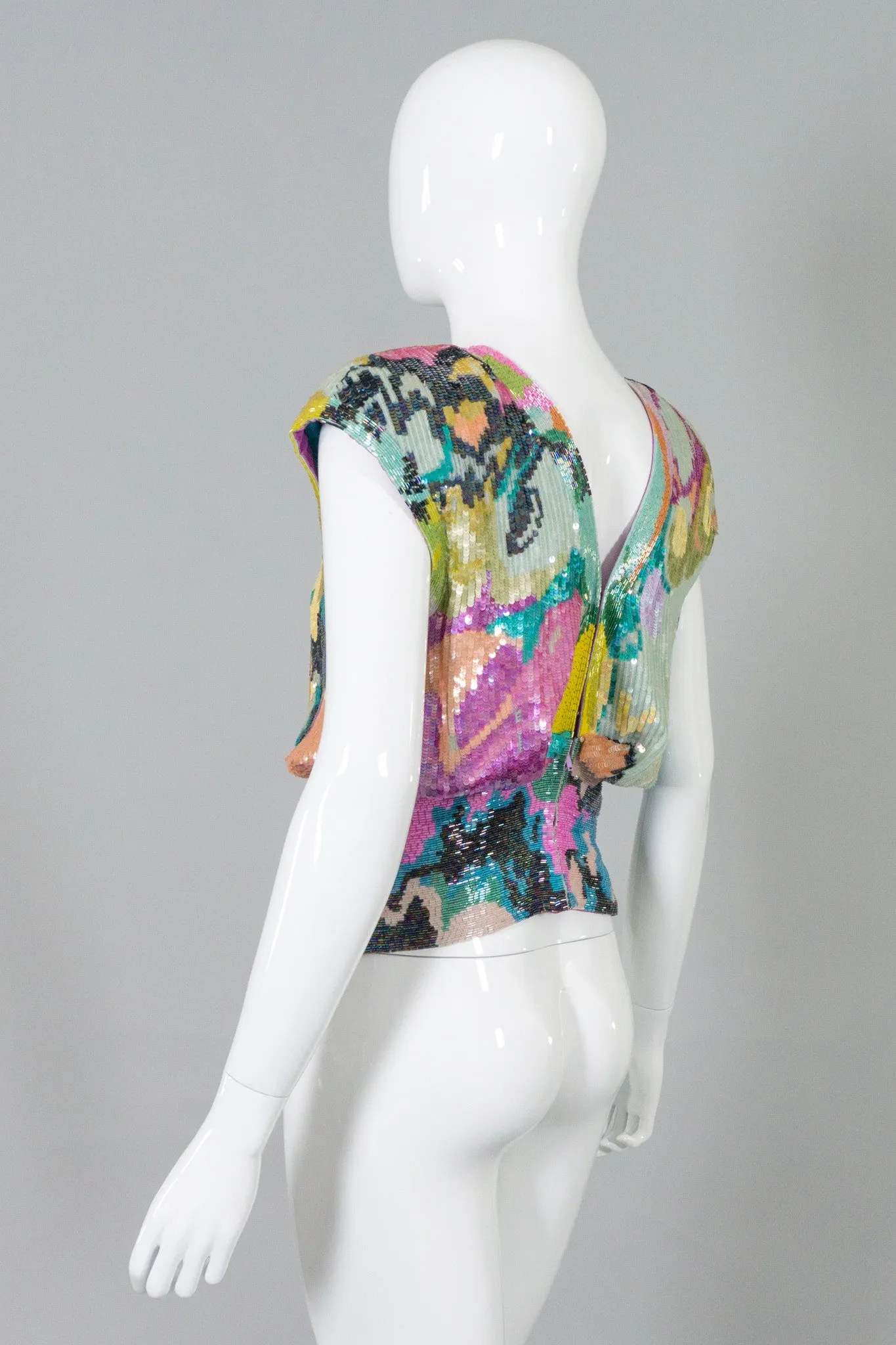 Sequin Blouson Top