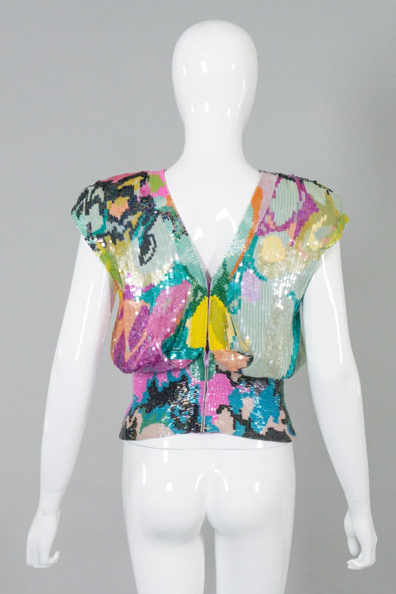 Sequin Blouson Top