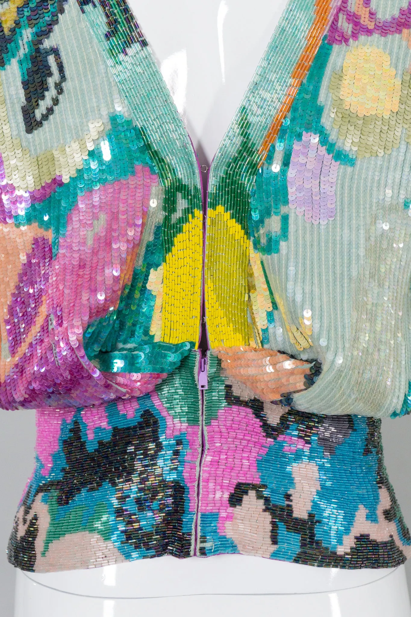 Sequin Blouson Top