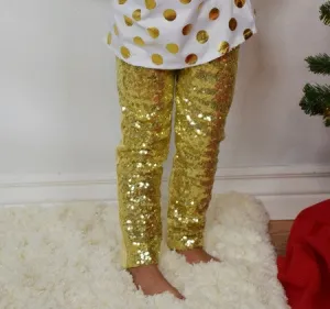 Sequin Pants - Gold
