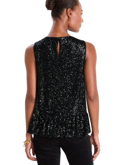 SEQUIN PEPLUM TOP
