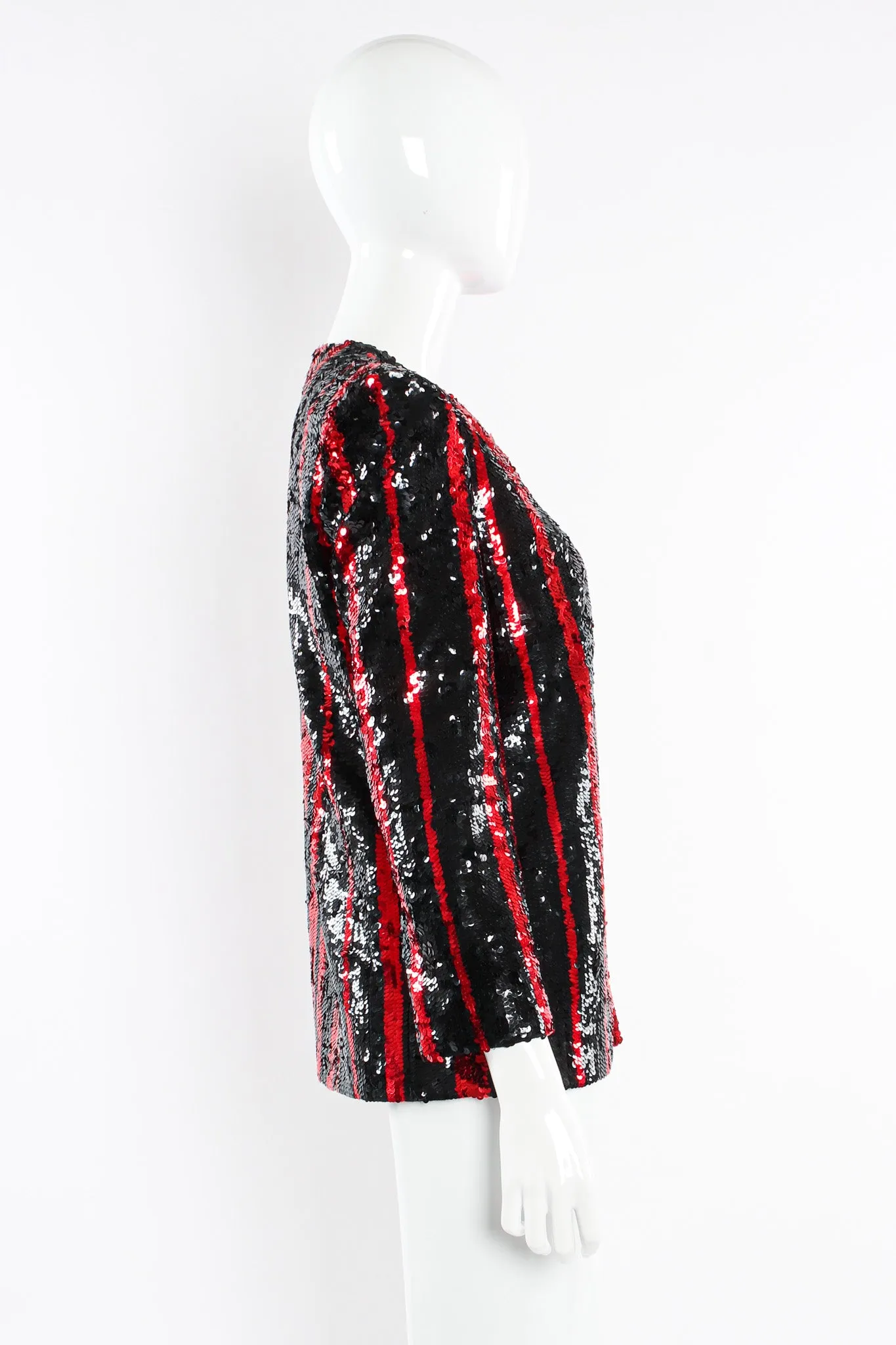 Sequin Stripe Jacket & Skirt Set