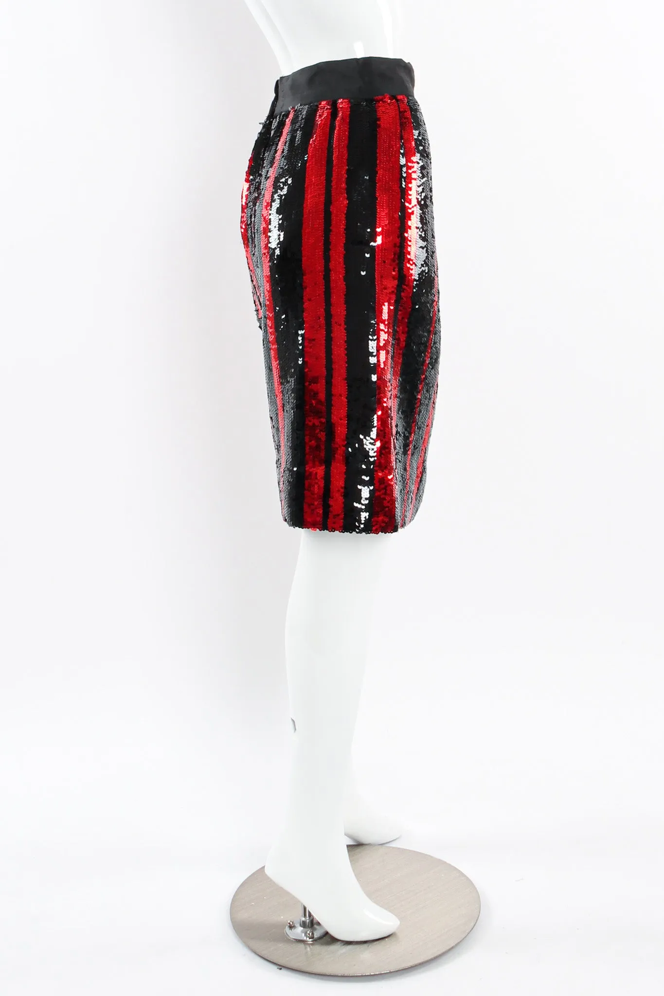 Sequin Stripe Jacket & Skirt Set