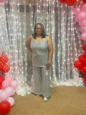 Sequin  Tank & Pants Set - 2 Colors