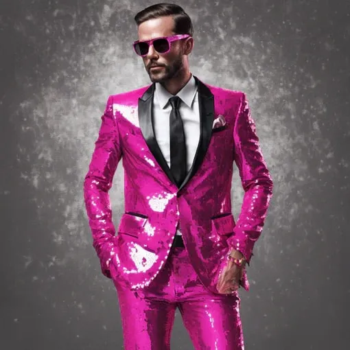 Sequin Tuxedo Suit - Sequin Pants