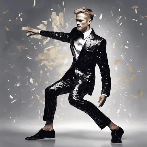 Sequin Tuxedo Suit - Sequin Pants