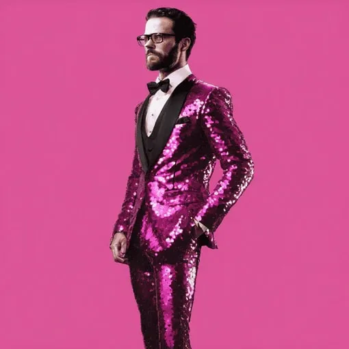 Sequin Tuxedo Suit - Sequin Pants