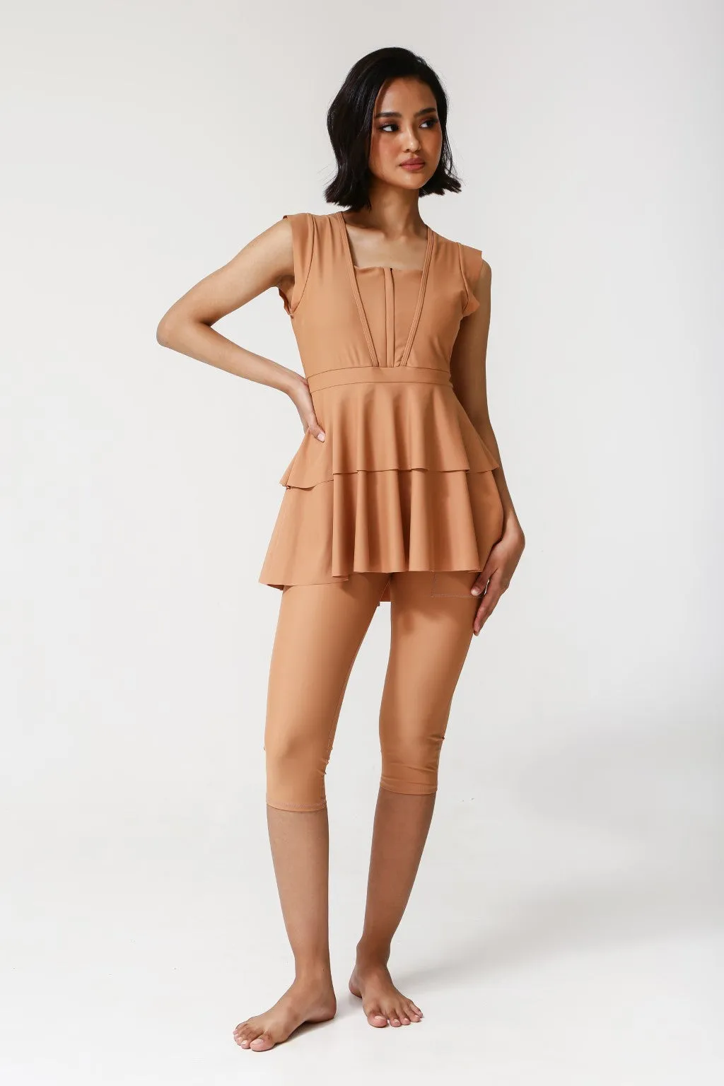 Serena Midi Swimsuit - Sand
